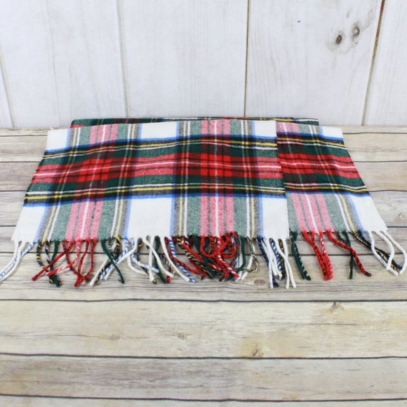 V. Fraas Multicolor Plaid Acrylic Cashmink Muffler Cold Weather Scarf Size OS - Picture 4 of 6